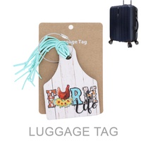 WESTERN FARM LIFE REUSABLE FRINGE LUGGAGE TAG