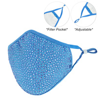 FASHION BLING FACE MASK W/ RHINESTONE