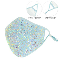 FASHION BLING FACE MASK W/ RHINESTONE