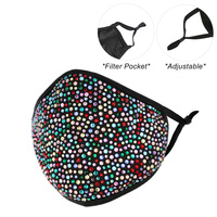 FASHION BLING FACE MASK W/ RHINESTONE
