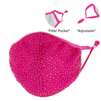 FASHION BLING FACE MASK W/ RHINESTONE