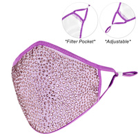 FASHION BLING FACE MASK W/ RHINESTONE