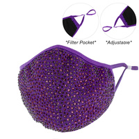 FASHION BLING FACE MASK W/ RHINESTONE