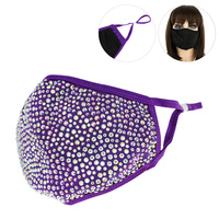 FASHION BLING FACE MASK W/ RHINESTONE