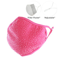 BLING MASK W/ FILTER POCKET & ADJUSTABLE ELASTIC EAR STRAP