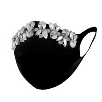 RHINESTONE FASHION MASK W/ COMFORTABLE EARLOOP