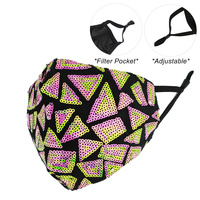 SEQUIN BLING MASK W/ FILTER POCKET & ADJUSTABLE