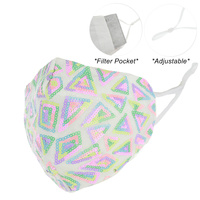 SEQUIN BLING MASK W/ FILTER POCKET & ADJUSTABLE