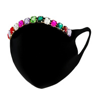 RHINESTONE FASHION MASK W/ COMFORTABLE EARLOOP