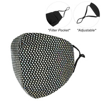 SEQUIN BLING MASK W/ FILTER POCKET & ADJUSTABLE ELASTIC EAR STRAP
