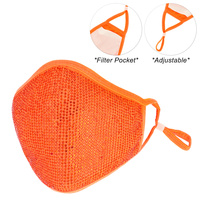 RHINESTONE BLING MASK W/ FILTER POCKET & ADJUSTABLE ELASTIC EAR STRAP