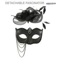 MASQUERADE MASK DETACHABLE FASCINATOR