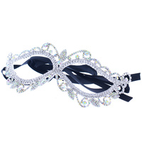 JEWELED CAT EYE MASQUERADE MASK