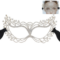 RHINESTONE MASQUERADE MASK W/HEART