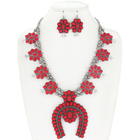 STATEMENT SQUASH BLOSSOM NECKLACE SET