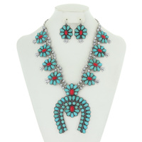 STATEMENT SQUASH BLOSSOM NECKLACE SET