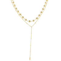 LARIAT HEART LINK -HEART LINK MULTISTRANDED ADJUSTABLE VALENTINE'S DAY NECKLACE