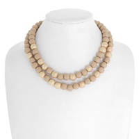 2-ROW MULTISTRANDED ADJUSTABLE BEADED NECKLACE
