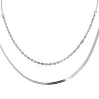 TWISTED SNAKE MULTI STRAND CHAIN NECKLACE