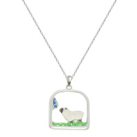 SHEEP OPEN ARCH PENDANT CHAIN NECKLACE