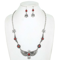 WESTERN THUNDERBIRD STONE NECKLACE EARRING SET