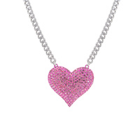 PINK HEART BOLD CHAIN NECK