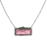 WESTERN RECTANGLE TURQUOISE CONCHO NECKLACE