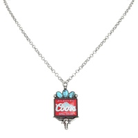 WESTERN LONGHORN COORS WATER PENDANT NECKLACE