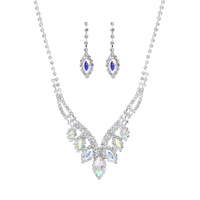 MARQUISE STONE V SHAPE NECKLACE SET