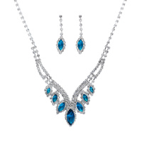 MARQUISE STONE V SHAPE NECKLACE SET