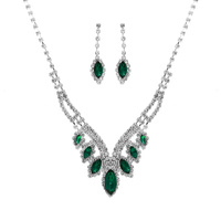 MARQUISE STONE V SHAPE NECKLACE SET