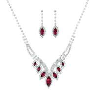 MARQUISE STONE V SHAPE NECKLACE SET