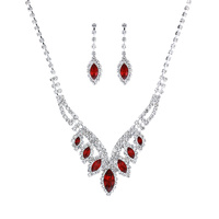 MARQUISE STONE V SHAPE NECKLACE SET