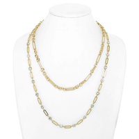 2-PIECE RHINESTONE CHAIN NECKLACE LAYERED  SET