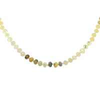 IRIDESCENT NATURAL GEMSTONE GLASS BEADED NECKLACE