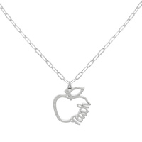 TEACHER'S APPRECIATION OPEN APPLE PENDANT NECKLACE