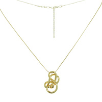TANGLED KNOT PENDANT CHAIN NECKLACE