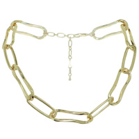 WAVY PAPPERCLIP LINK CHAIN NECLACE