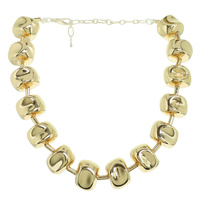 GOLD-TONE CHUNKY NUGGET CHOKER NECKLACE