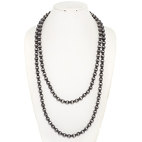 WESTERN METALLIC BEAD WRAP NECKLACE