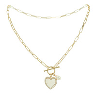 HEART BAROQUE PEARL PENDANT NECKLACE