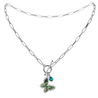 BUTTERFLY BAROQUE PEARL PENDANT NECKLACE