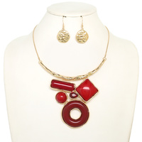 AMORPHOUS CELLULOID ACETATE NECKLACE SET