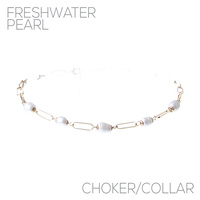 BAROQUE PEARL STATION CHAIN NECKLACE