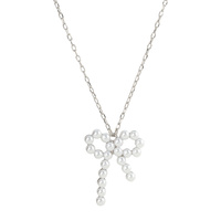 PEARL BOW PENDANT NECKLACE