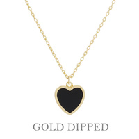 GOLD PLATED HEART PENDANT NECKLACE