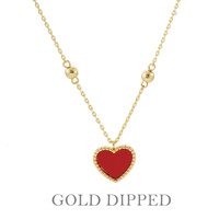 GOLD PLATED HEART PENDANT NECKLACE