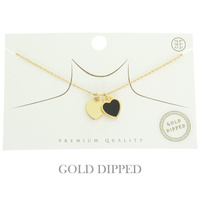GOLD PLATED HEART PENDANT NECKLACE