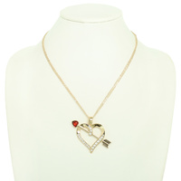HEART AND ARROW PENDANT NECKLACE