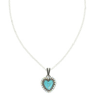 WESTERN CRYSTAL TURQUOISE PENDANT NECKLACE